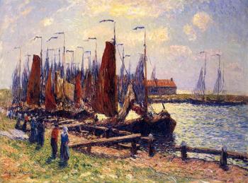 Henri Moret : The Port of Volendam